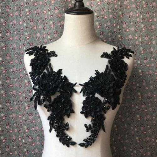Stock 1piece/bag black collr chest decoration hot diamond beads fashion accessories for the wedding dress festival dress