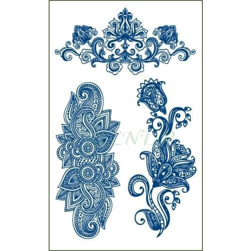 Waterproof Temporary Juice Tattoo Sticker Hana Flower Pattern Lasting Tattoos Flash Tatoo Fake Tatto Art for Men Women