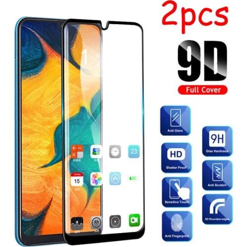 2 Pcs/lot Full Glue Samsun A50 Glass For Samsung Galaxy A70 A40 A30 A50 Protective Glass On The Galax A 50 30 40 70 50A 70A Film