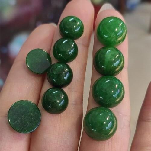 Wholesale nature gemstones bedeltjes esmeraldas naturales stone Green round oval ring earring anillos jade anel masculino