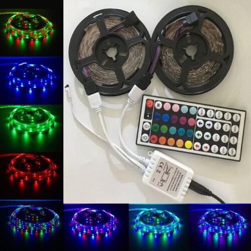10M 3528 SMD RGB Flexible LED Light Strip 600LEDs +44 Key IR Remote Controller