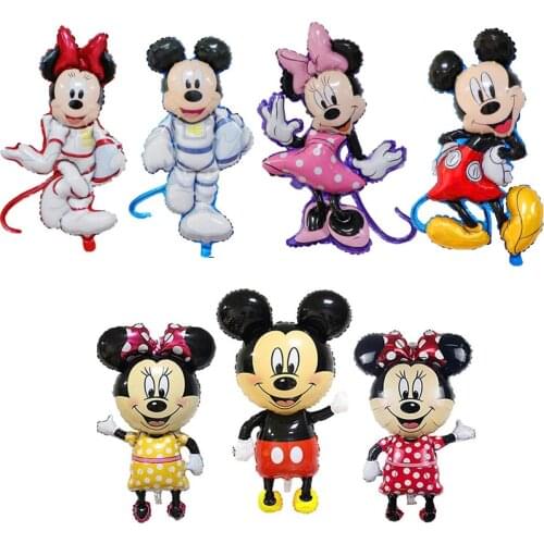112cm Mickey Balloons Mickey Mouse Birthday Party Decor Baby Shower Decor Kids Party Mickey Balloon Air Globos