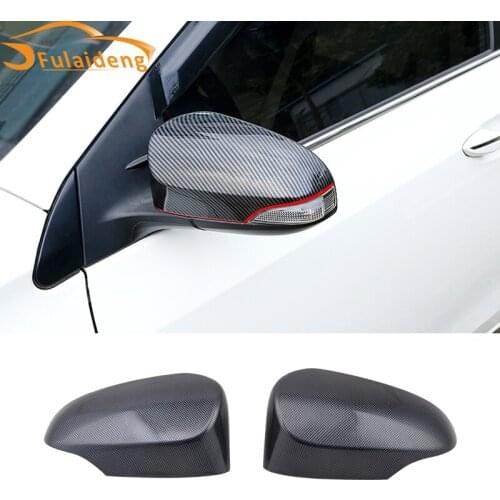 2pcs For Toyota Corolla 2014-2018 Carbon Fiber ABS Door Side Rearview Mirror Cover Trim Car Styling Accessories