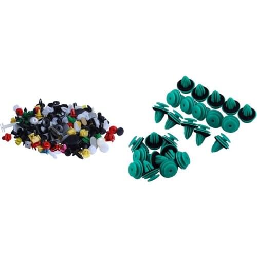 200 Pcs Universal Mixed Car Bumper Clips & 25 Pcs Trim Panel Nylon Retainer Clips
