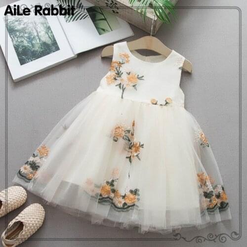 2020 Girl Princess Dress Sleeveless Tutu Dress Summer Sleeveless Party Dress Girls Baby Dresses Kids Clothes