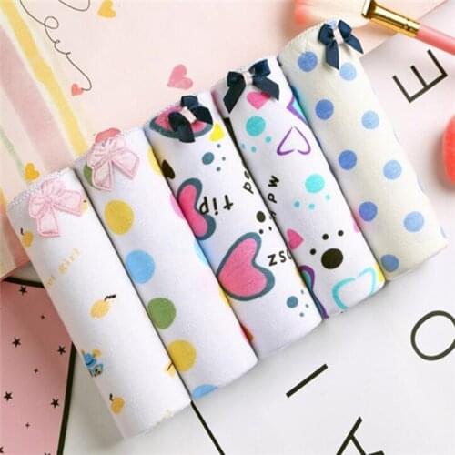 4PCS/Lot Children Cotton Underwear Young Girls Briefs Solid Low Waist Short Briefs Comfortable Ladies Panties TWY-821-4p