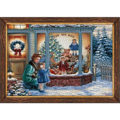 500 piece Brown Framed Made Puzzle Toymakers