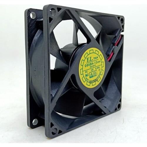 8cm cooling fan 80mm New 12v double ball mute 8025 mosquito lamp fan d80bh-12hh computer case power fan