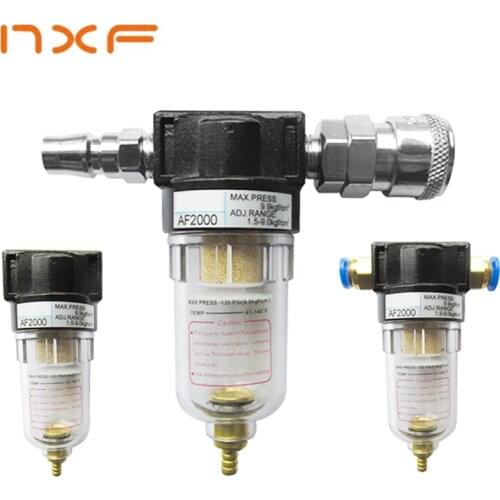 AF2000-02 Moisture Separator For Compressor Universal Air Water Filter Oil Filters Catch Auto 1/4"Airtac Source Separation