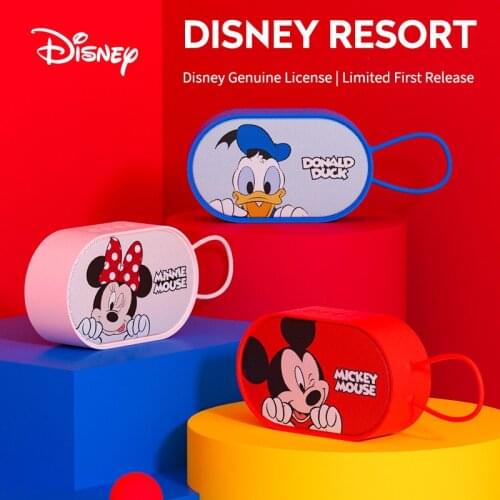 Disney Cartoon Mickey Wireless Bluetooth Speaker Subwoofer with Long Battery Life TF Card Portable Hifi 360 Stereo Loudspeaker