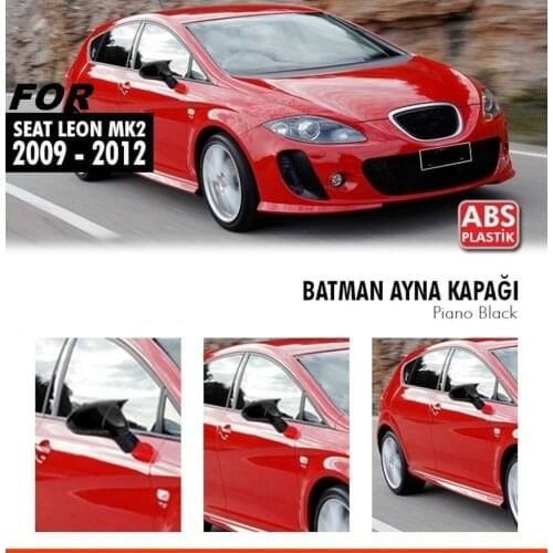 For Seat Leon MK2 Batman Bat Mirror Cover 2009-2012 Right and Left Hand Set