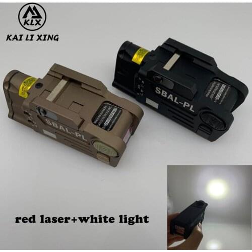 CNC Finished SBAL-PL Weapon Light Constant & Strobe Light With Red Laser Pistol Rifle SBAL Sbal Flashlight