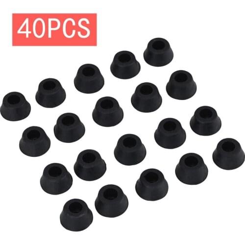 40PCS Black Rubber Non-slip Furniture Chair Feet Table Leg Cover Cabinet Bottom Pads Bed Legs Mat Wood Floor Protector