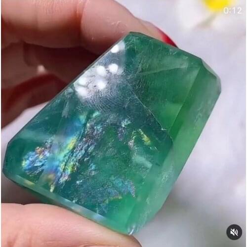 Fluorite random shape faceted crystal, home decoration, energy crystal