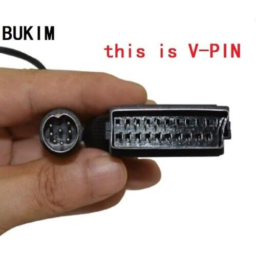 BUKIM 10 PCS NEW EU Plug Scart Cable For SEGA Genesis Mega Drive 1 V-Pin PAL
