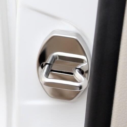 For Skoda Kodiaq / Octavia / Yeti / Rapid / Superb / Fabia / Karoq 2017 2018 Door Lock Cover Caps Car Styling New Styling 4pcs