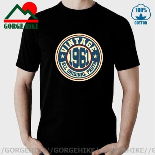 Fashion 60s Brand Apparel Vintage 1961 All Original Parts T Shirt men Retro Classic 1965 T-Shirt Father Husband Birthday tshirts