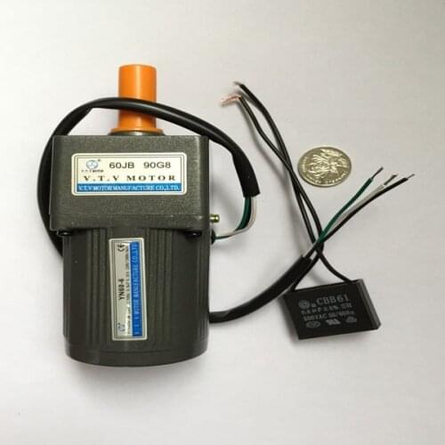 VTV Gear Motor YN60-6 220v Ac 6w 50HZ 8mm shaft Single Phase Gear Motor Constant Speed Motor 3wires