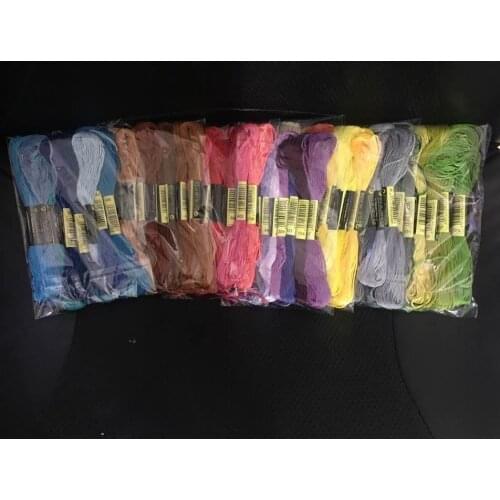 56pcs Mix Colors Cross Stitch Cotton Sewing Skeins Embroidery Thread Floss Kit DIY Sewing Tools