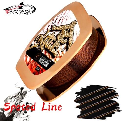 WALK FISH 50m Nylon Spotted Fishing Line 3D Invisible Camouflage Nylon Fishing Line Strong Wear-Resistant Monofilament Fish Line