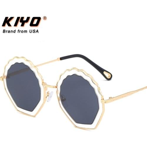 KIYO Brand 2020 New Women Men Polygonal Sunglasses Metal Classic Sun Glasses High Quality UV400 Driving Eyewear 8931