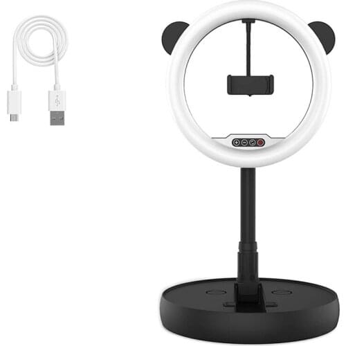 NEW-Portable Desk Makeup Ring Light for Live StreamingMakeup/YouTube Video/Photography, 3 Color Modes &10 Brightness