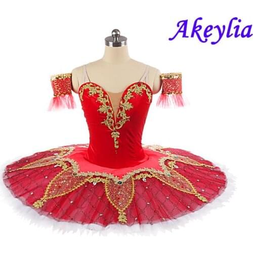 Paquita Professional tutu pancake for girls competition Ballet tutu La Esmeralda women performance tutus stage velvet Peacock