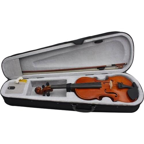 2021 NEW Full Size 4/4 Violin Natural Acoustic Solid Wood Violin Fiddle For Beginner With Case Rosin Solid Wood Violin