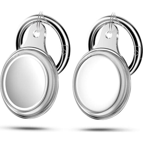 Translucent TPU Protective Cage Locator Keychain Kids Pet Tracker Keyring For airtag GPS Case Frame Shell