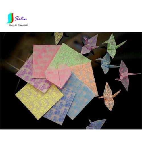 Mix Color Square DIY Decor Stars/rose/paper cranes Luminous Origami Paper S0015H 5/7/9CM
