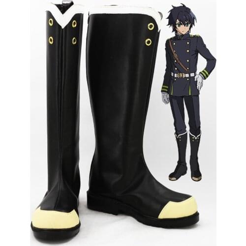 Newest Custom Made Japanese Anime Seraph of the end : Vampire Reign Yuichiro Hyakuya Cosplay Shoes Boots For Halloween
