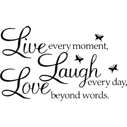 Modern Alphabet Phrase Wall Stickers Live Laugh Love Removable Art Vinyl Wall Mural Decor Mural Removable DK-69