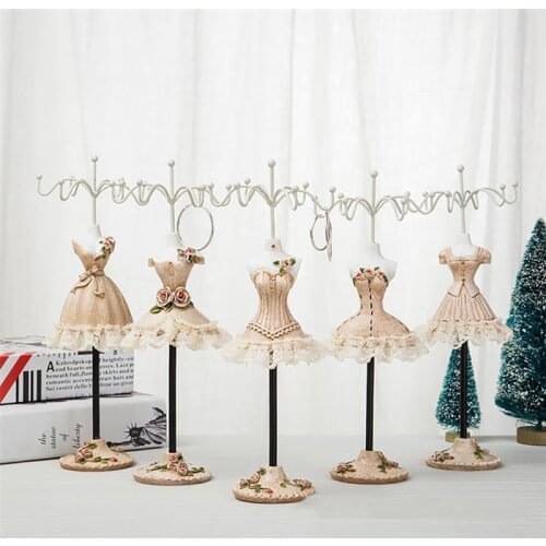 Fashion Jewelry Display Rack Rotatable Elegant Jewelry Stand Mannequin Jewelry Holder Necklace Bracelet Anklet Display Storage