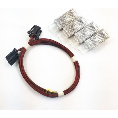 Car interior Footwell Light pathway Lamp & Cable Wire Plug For Passat B6 CC Golf 6 MK6 Tiguan EOS Rabbit 7L0 947 415 5ND 947 415