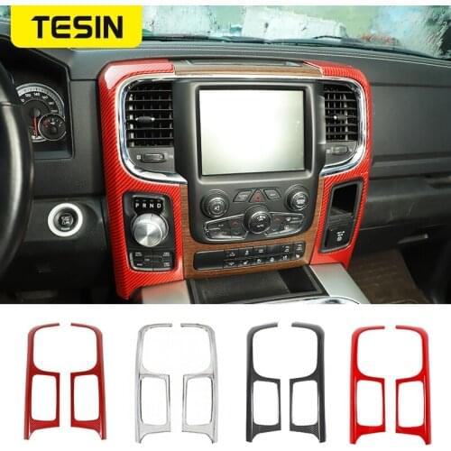 TESIN Car Center Console Navigate Panle Side Decorative Cover for Dodge Ram 2010 2011 2012 2013 2017 Car Interior Accessories