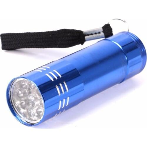 1pc Mini 9 LED Uv Gel Curing Lamp Without Battery Portability Nail Dryer LED Flashlight Currency Nail Art Decoration Beauty