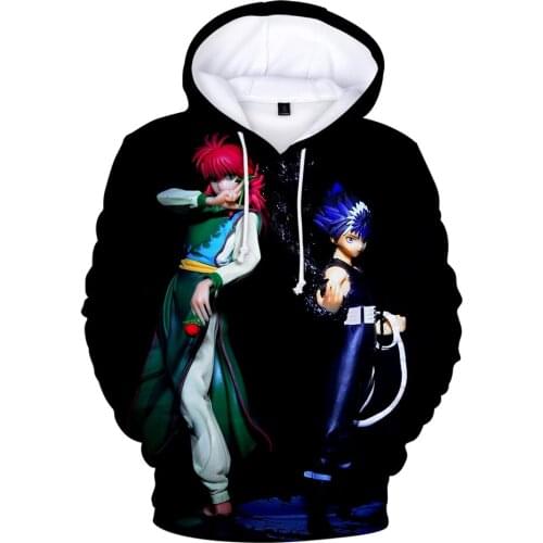 High Quality Hot 3D Men/women Fashion Hooded YuYu Hakusho Comic Hoodies Casual Trend Style 3D Printed YUYU Hakusho Comic Hoodie