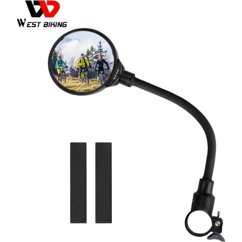 WEST BIKING 1 Pcs Bike Rear Mirrors MTB Road Bike Rear View Mirror Cycling Handlebar Back Eye Blind Spot Mirror Bicycle Mirror