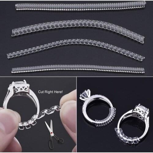 Jewelry Tool Ring Adjuster Invisible Transparent Spiral Cord Tension Reducer Adjustable Sizes