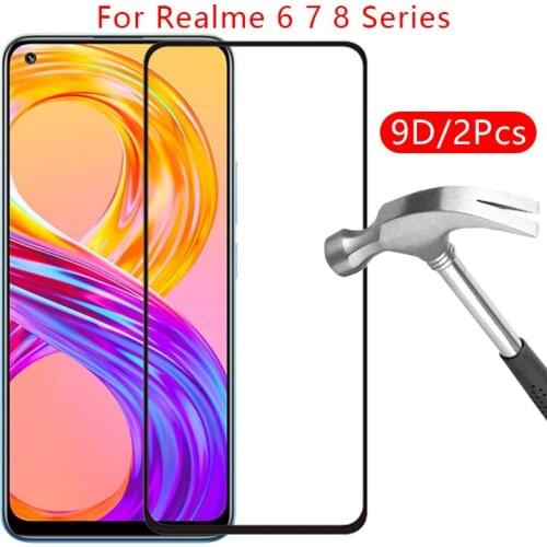 9d screen protector tempered glass case for realme 6 7 8 pro 5g 6s cover on realmi 6pro 7pro 8pro s6 protective phone coque bag