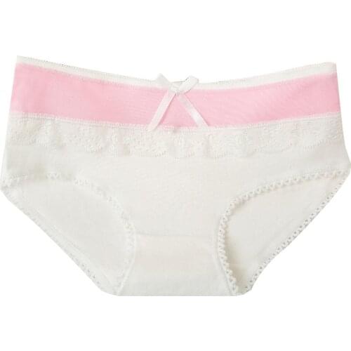 Women Leak Proof Menstrual Period Panties Sexy Candy Color Bowknot Lace Panties Breathable Cotton Underwear Female Briefs