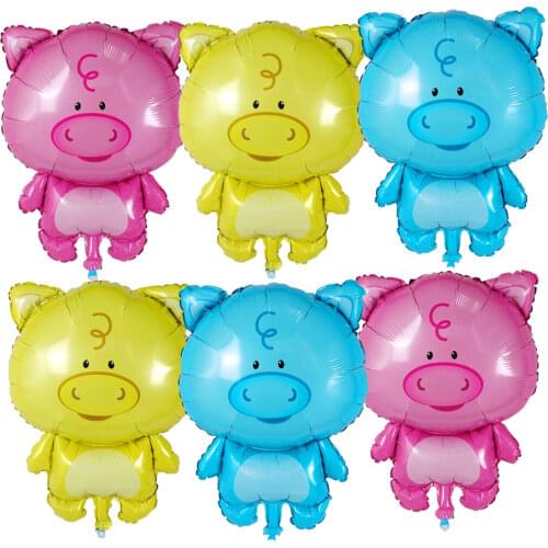 1pc Cute Pig Foil Balloons Inflatable Animal Helium Balloon Birthday Party Decorations Baby Shower Air Globos Kids Toys Supplies