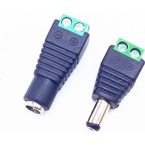 5pcs Female +5 pcs Male DC Connector 2.1*5.5mm Power Jack Adapter Plug Cable Connector For 3528/5050/5730 LED Strip Light