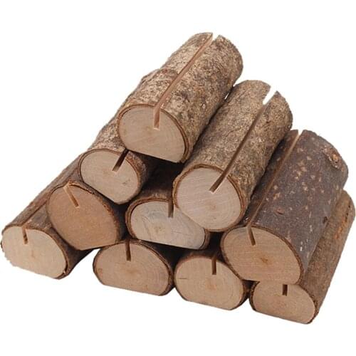 10pcs Wooden Place Card Holders for Wedding Home Business Party Decorations