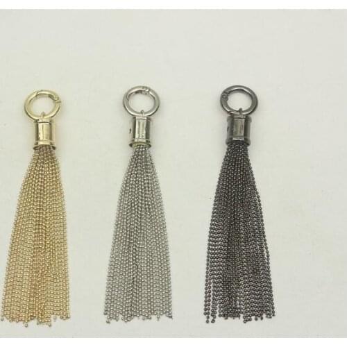 10pcs/lot) luggage handbag hardware accessories metal spring ring buckle tassel pendant decoration small ornaments