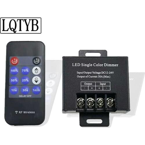 11-key monochrome RF dimmer quality assurance 12-24vLED controller RF controller high power 30A