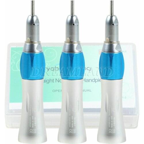 3PCS Dental Slow Low Speed Straight Nose Cone head Handpiece fit E-type External Water Spary