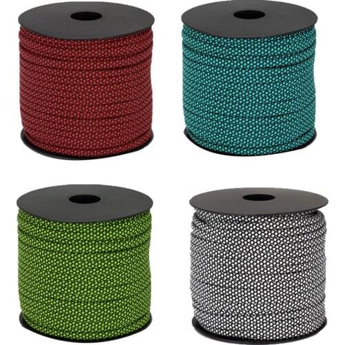 50M Parachute Cord Lanyard 7 Strand Camping Survival Equipment Tents Rope Cores Rescue Hiking Rope Roll Climbing equipment