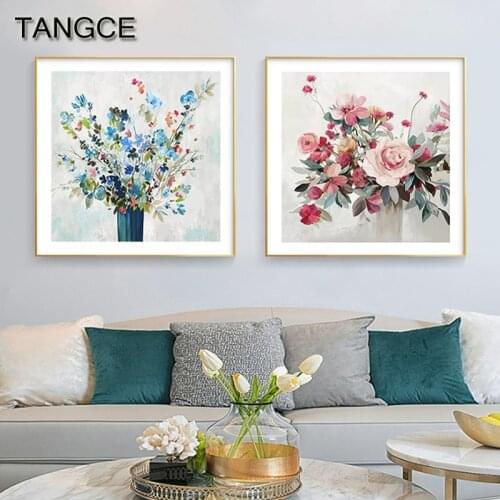 American Peony Rose Canvas Posters Botanical Prints Wall Art Painting Decoration Pictures For Room Lienzos Cuadros Decorativos