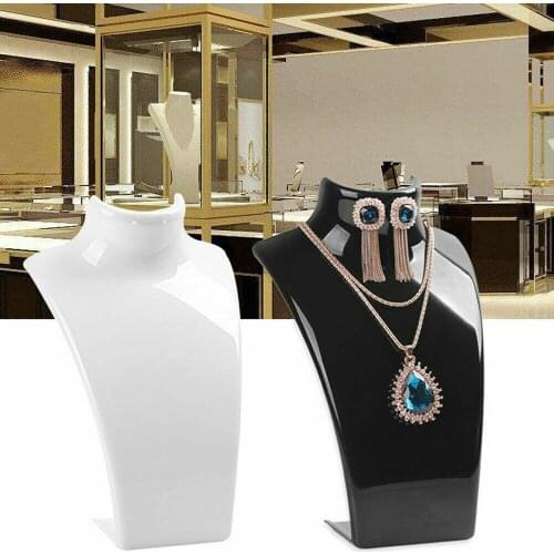 Acrylic Mannequin Necklace Earring Jewelry Pendant Display Stand Holder Show Decorate Shelf Organizer Storage For Business